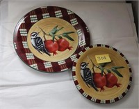 Lenox Plates 8.5 Winter Greetings Woodpecker