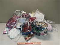 LOT OF SEWING THREADS AND FABRICS