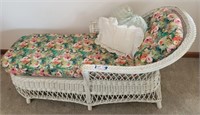 Wicker Lounge Chair with Cushions