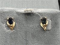 Vintage Sapphire 14k Stud Earrings