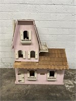 Antique Wooden Doll House w/ Accessories