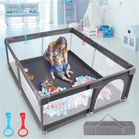 Large Playpen for Toddler 70”X59'' - Grey