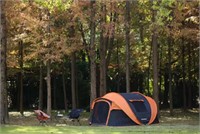 Echosmile - 8-Person Black and Orange Pop Up Tent