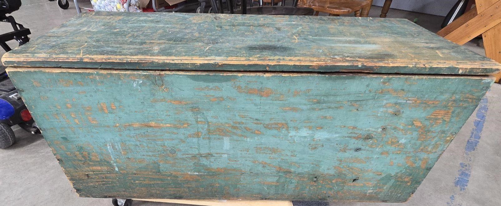 Rustic chest and contents