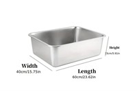 Stainless Steel Cat Litter Box Large w scoop