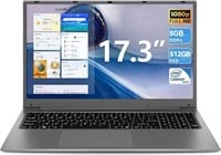 SGIN Laptop 8GB RAM 512GB SSD, 17 Inch Laptop