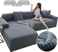 Googgoing 4 Seat Sectional Couch Cover - Grey