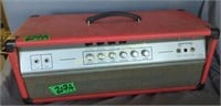 Ampeg V-4 Electric Bass Amplifier Head. Red Case.