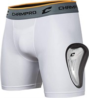 Champro Adult Compression Boxer Shorts + Cup -L