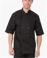 Chef Works Men's Chambery Chef Coat medium black