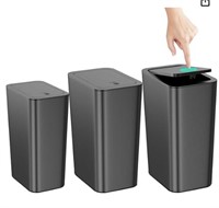 *Bathroom Trash Can with Lid 3 Pack Set