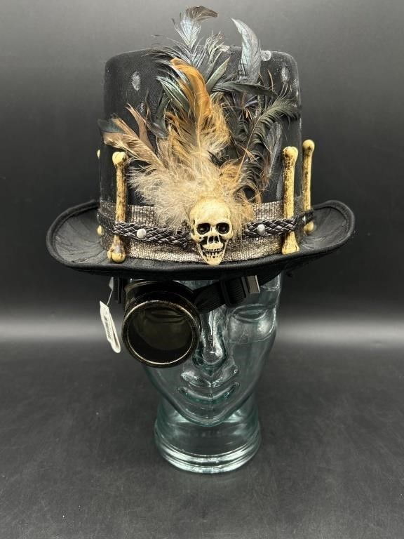 Witch Doctor Top Hat & Steampunk Single Eye Goggle