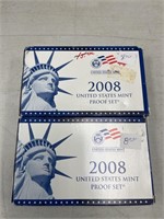 LOT OF 2 US PROOF SETS 2008 - WITH STATE QUARTERS