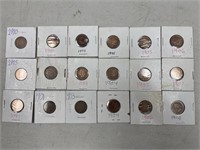 INDIAN HEAD PENNY LOT OF 18 DATED 1890-1908