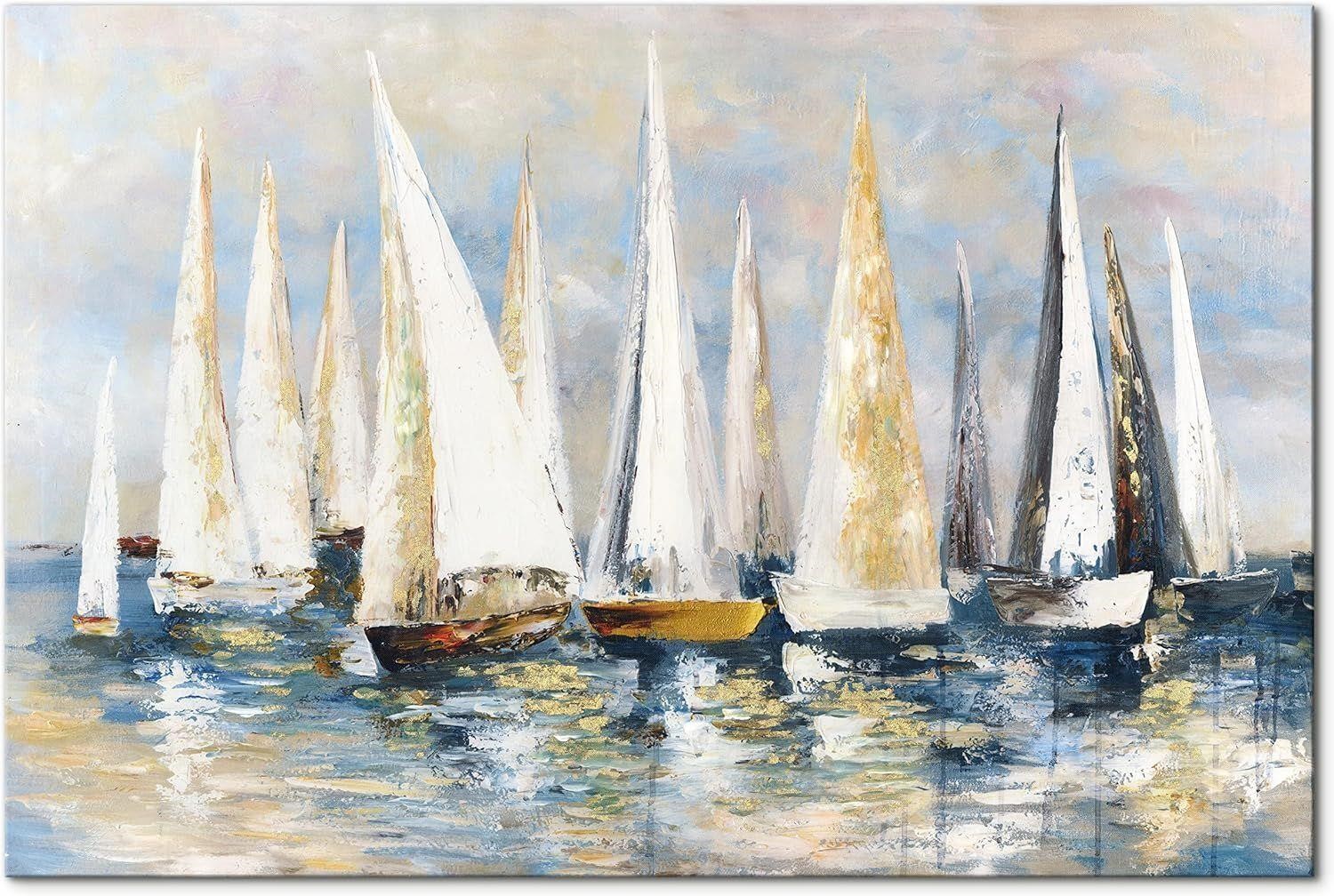 (read) Ocean Sailboat Canvas, 24X36 Inch