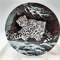 1992 Baby Cats White Leopards 8" Plate 1st Issue