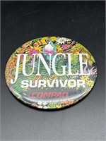Vintage Compaq "Jungle Survivor" Button Pin