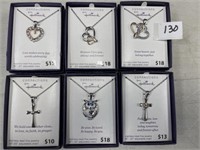 6 HALLMARK STAINLESS STEEL JEWELRY NEW IN BOXES