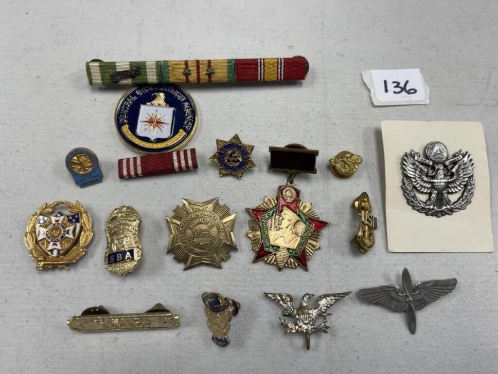 COLLECITON OF 16 MILITARY PINS