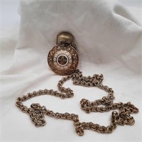Vintage Avon Perfume Bottle Necklace on 32" Chain