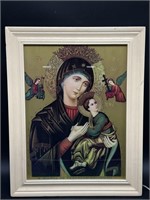 Vintage Framed Light up Our Lady of Perpetual Help