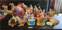 1970's holland mold hand painted nativity set