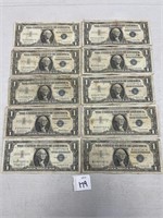 1957 SERIES  10  - $1.00 SILVER CERTIFICATES