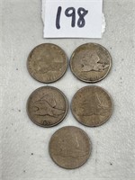 1958 FLYING EAGLE CENTS LOT OF 5
