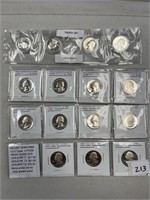 15 PROOF QUARTERS 1969-1979 3-S PROOFS TY 1,2,3