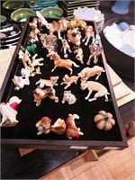 37 miniature mostly animal and bird figurines: