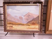 Southwestern landscape painting by B. Peyners,