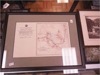 Framed "Geologic and Topographic Map of the