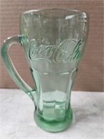 Green Glass Coca Cola Mug