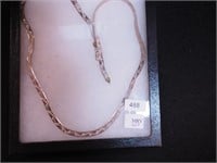 26" sterling silver herringbone chain with