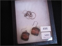 Two pair of sterling earrings, one pair