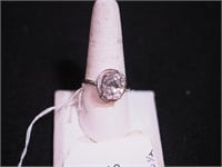 Sterling and CZ ring, size 10.5