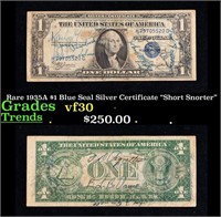 Rare 1935A $1 Blue Seal Silver Certificate "Short