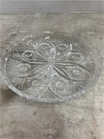 Vintage Leaded Glass Plate