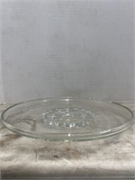 Vintage Clear Glass Cake Plate
