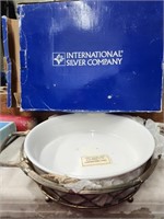 International Silver Co Pie Tray and Pan