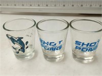 3 Shot glasses