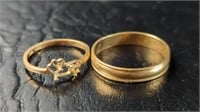 14K & 10K Yellow Gold Rings  (both out of of