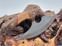 Acid Etched Damascus Style Chopper Knife