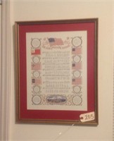 Star Spangled Banner framed art