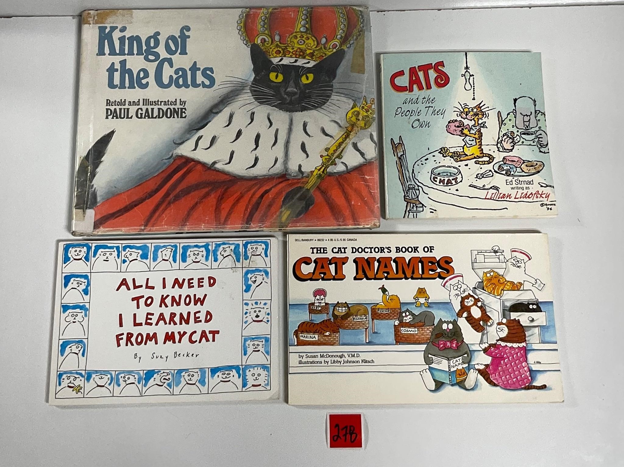 Vtg King of Cats Various Cat Themed Books