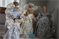 lot of various size Angel Christmas Tree Toppers