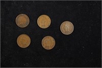 Lot of Five Coins - 1897, 1898, 1901, 1903, 1907 I