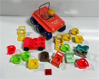 Vtg Fisher Price Little People Pieces Bouncing Bug