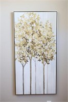 Stretch Canvas Textured Birch Frame Artwork