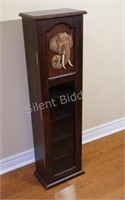 Petite Wood Cabinet w Elephant Decor